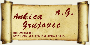 Ankica Grujović vizit kartica